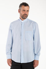 Camicia Polycotton - Celeste - Clergy - Manica Lunga