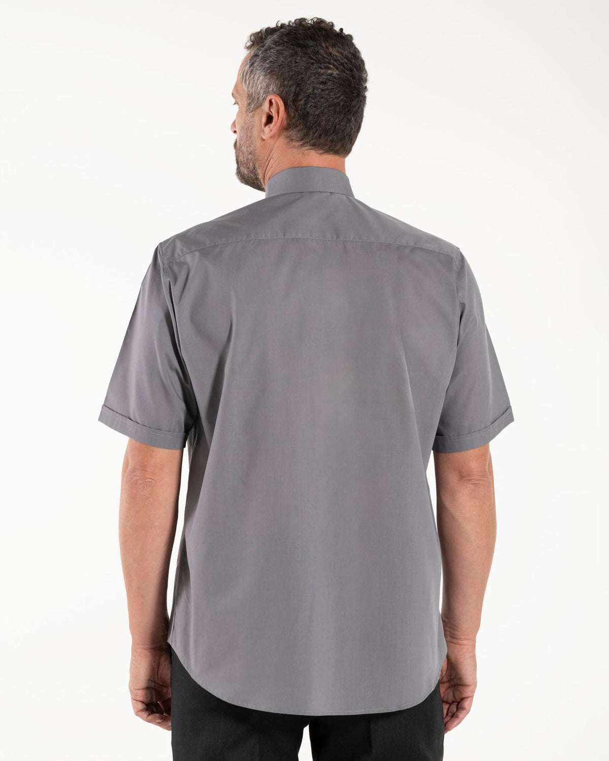 Camicia Polycotton - Antracite - Clergy - Manica Corta