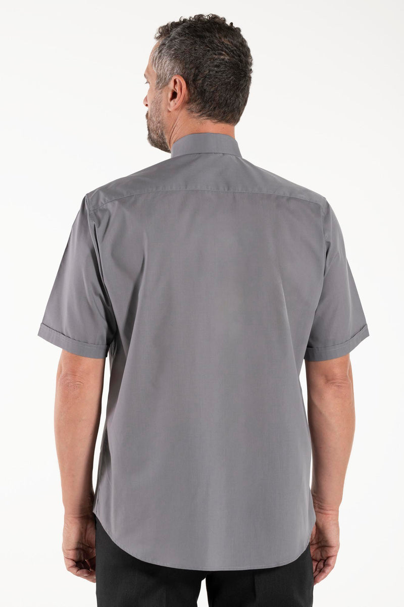 Camicia Polycotton - Antracite - Clergy - Manica Corta