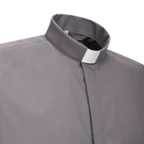 Camicia Polycotton - Antracite - Clergy - Manica Corta
