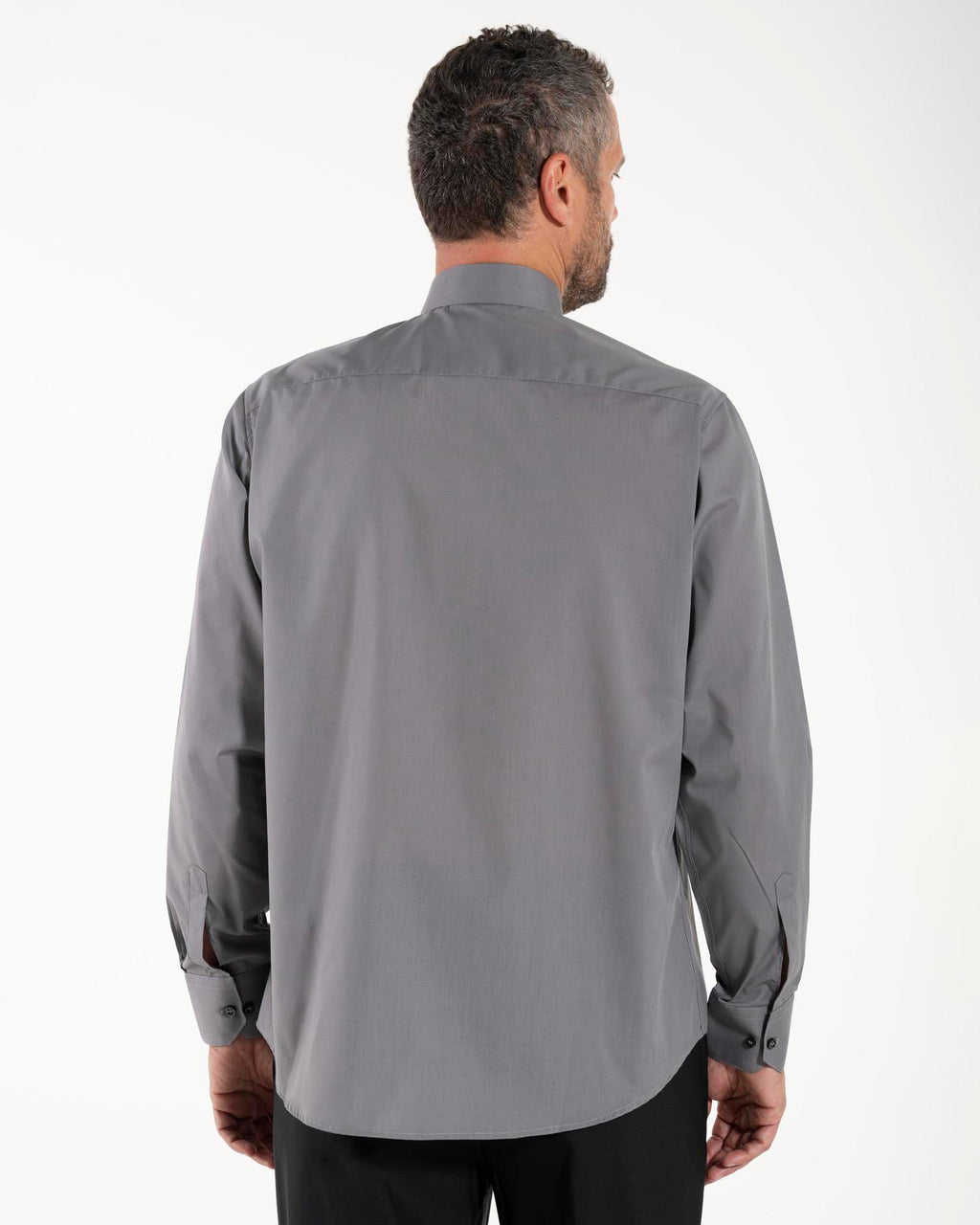 Polycotton Shirt - Charcoal - Clergy - Long Sleeve