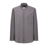 Camicia Polycotton - Antrcacite - Clergy - Manica Lunga