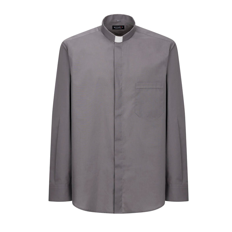 Camicia Polycotton - Antrcacite - Clergy - Manica Lunga