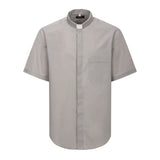 Camicia Polycotton - Grigio - Clergy - Manica Corta