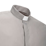 Camicia Polycotton - Grigio - Clergy - Manica Corta