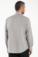 Camicia Polycotton - Grigio - Clergy - Manica Lunga