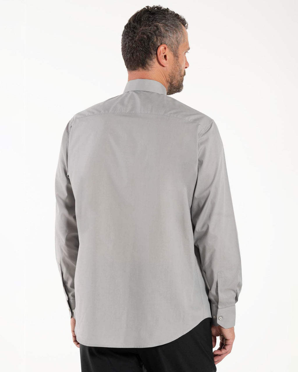 Polycotton Shirt - Grey - Clergy - Long Sleeve