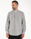 Polycotton Shirt - Grey - Clergy - Long Sleeve