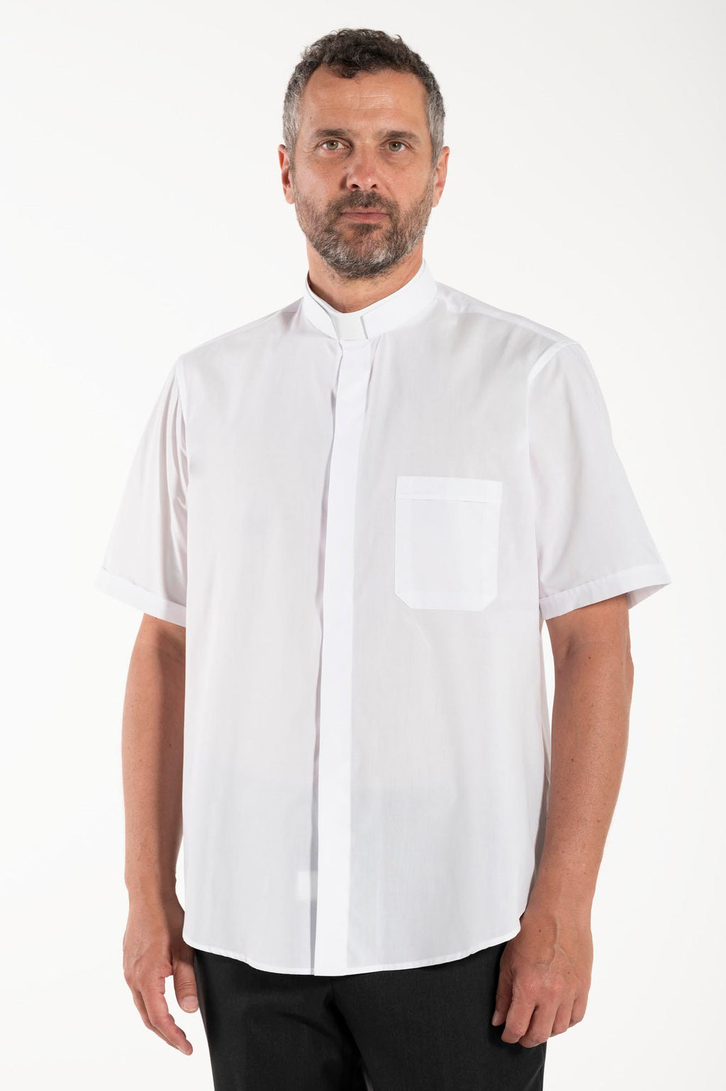 Camisa POLYCOTTON - Blanco - Roman - Manga Corta