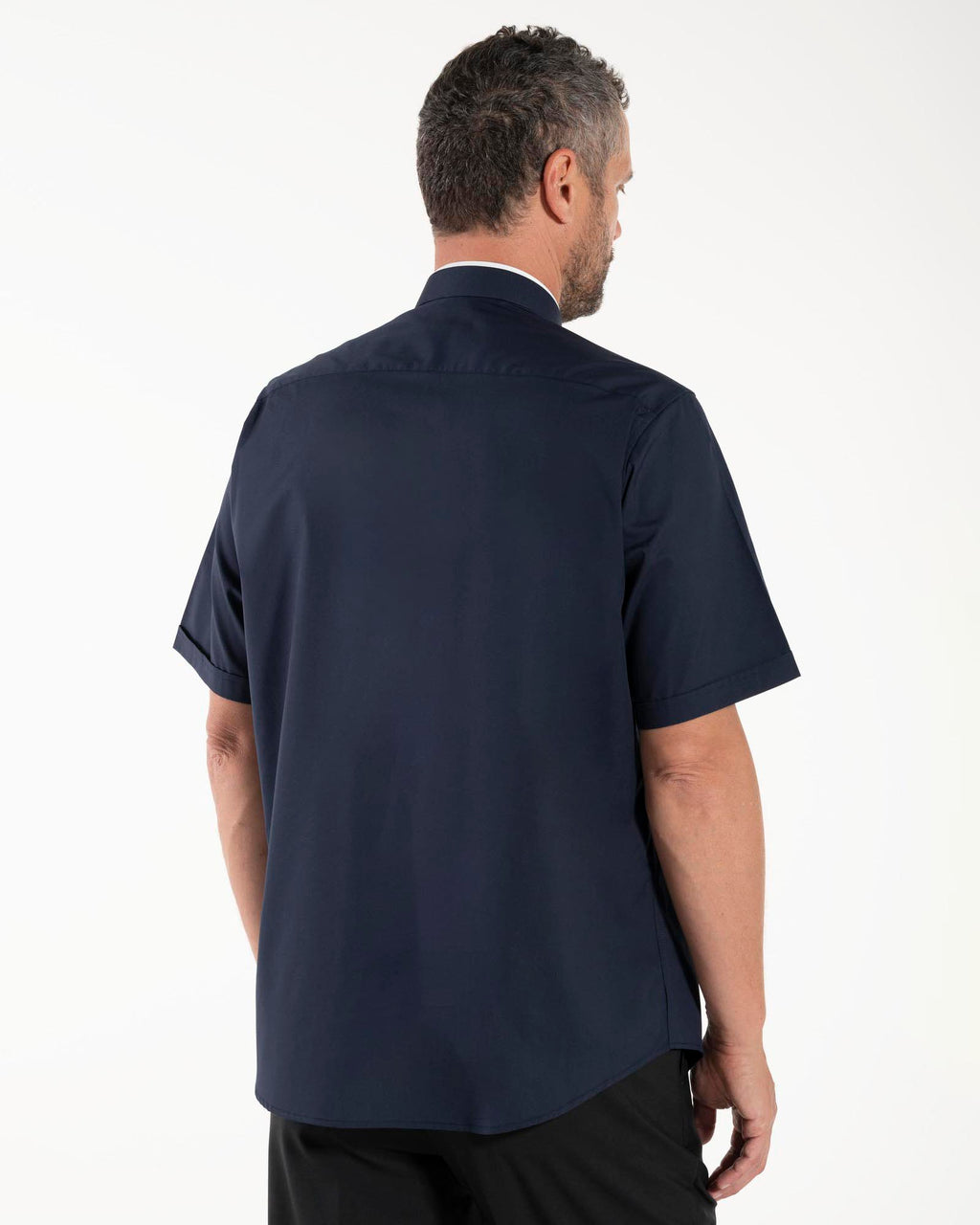 Polycotton Shirt - Blue - Roman - Short Sleeve