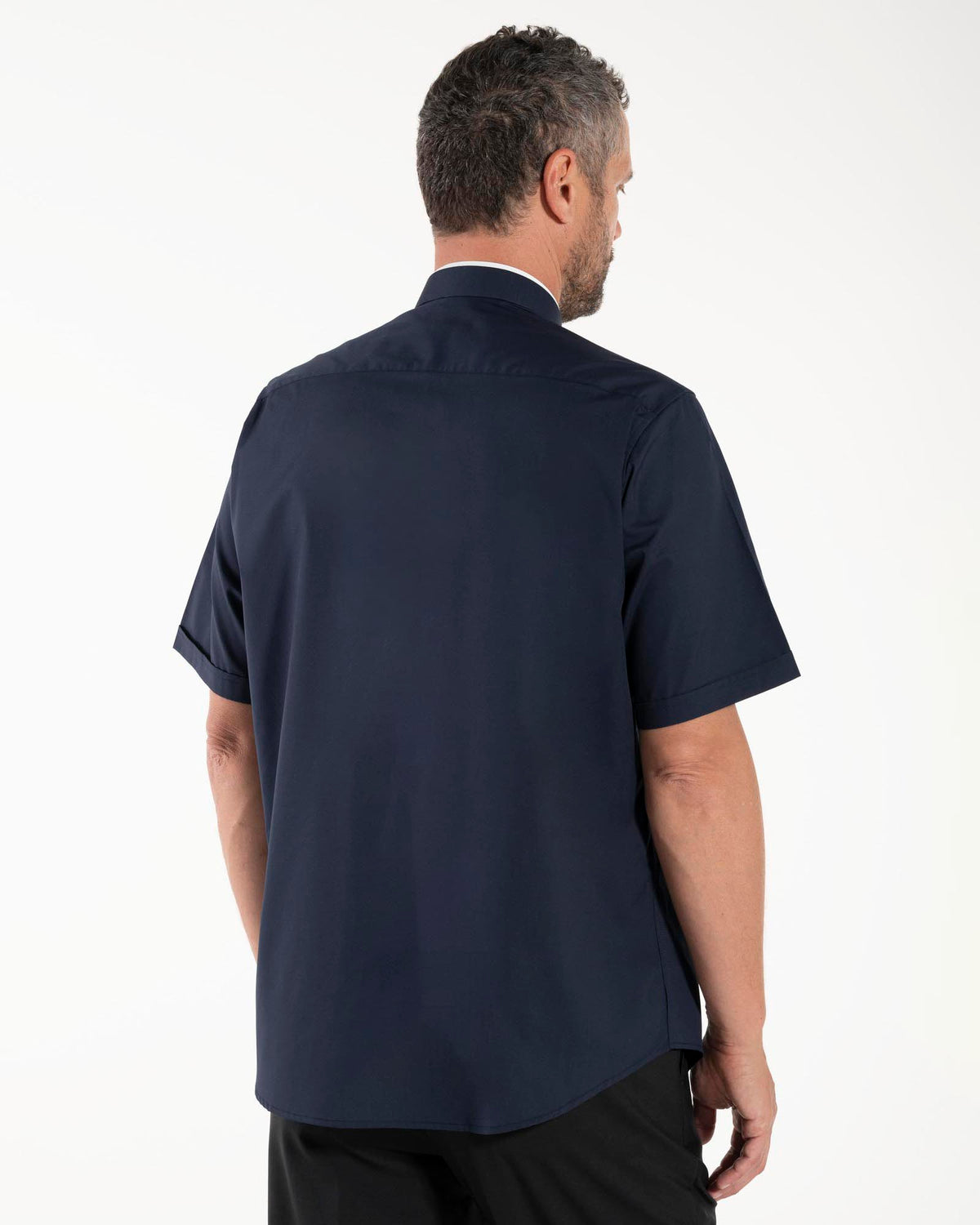 Camicia Polycotton - Blu - Romano - Manica Corta
