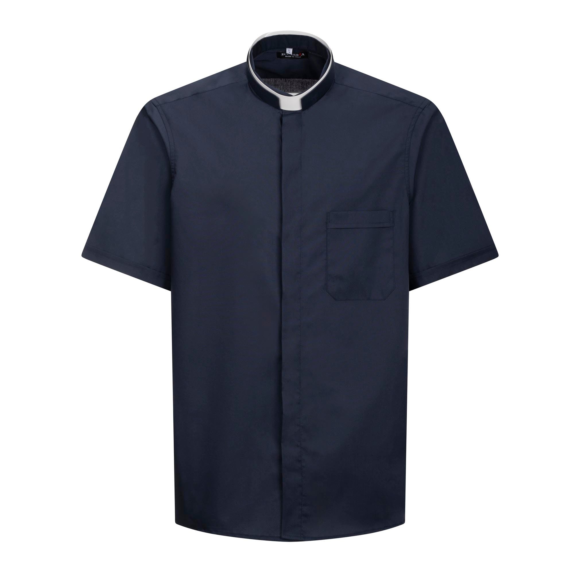 Camisa POLYCOTTON - Azul - Roman - Manga Corta