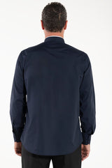 Camicia Polycotton - Blu - Romano - Manica Lunga