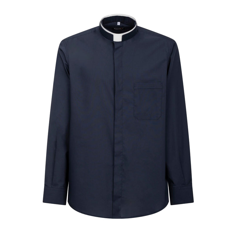 Camicia Polycotton - Blu - Romano - Manica Lunga