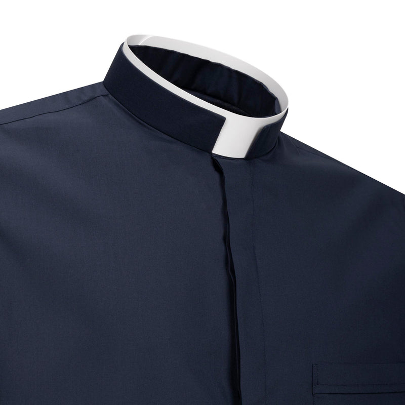 Camicia Polycotton - Blu - Romano - Manica Lunga