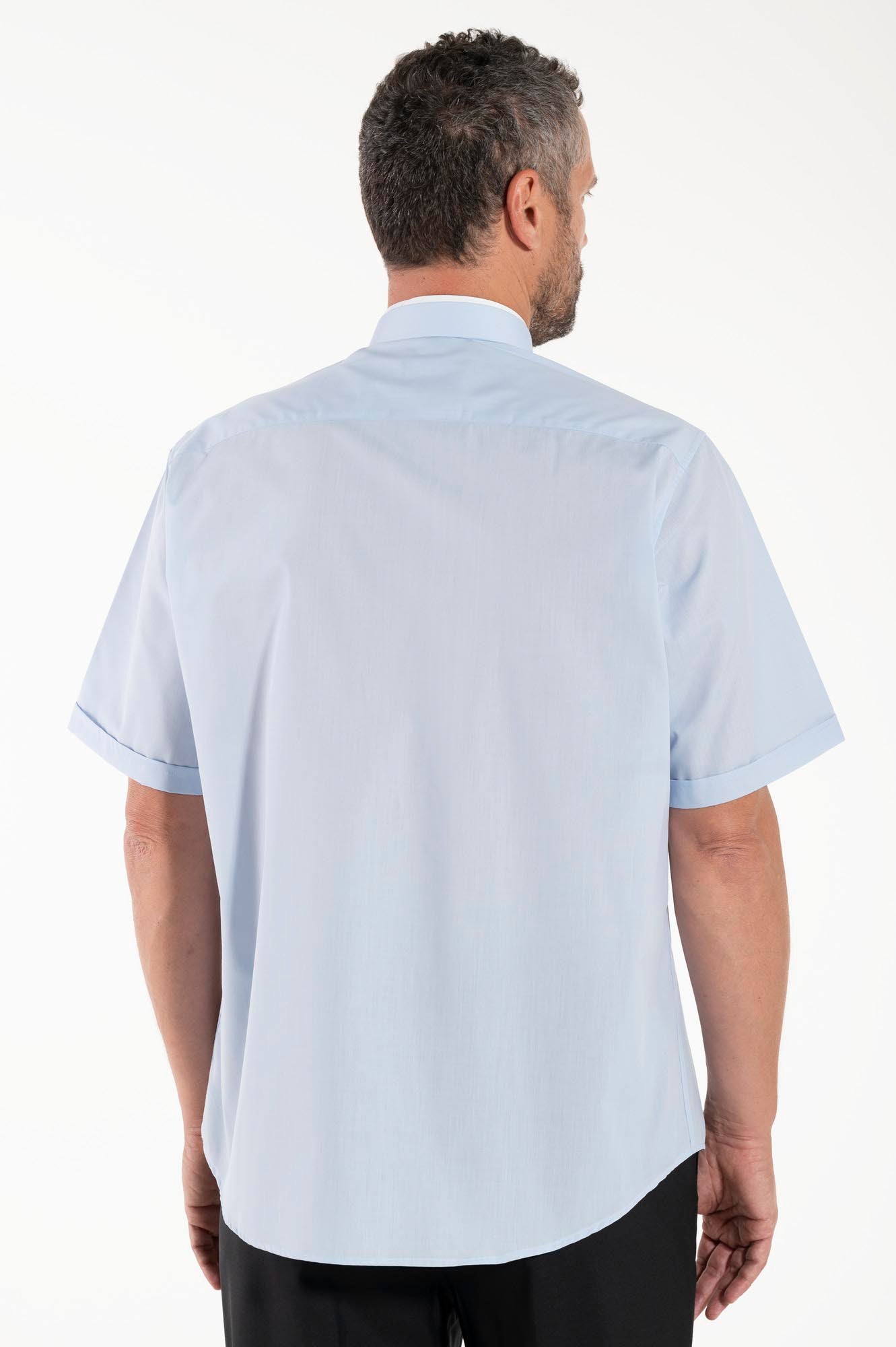 Camisa POLYCOTTON - Azul Claro - Romana - Manga Corta