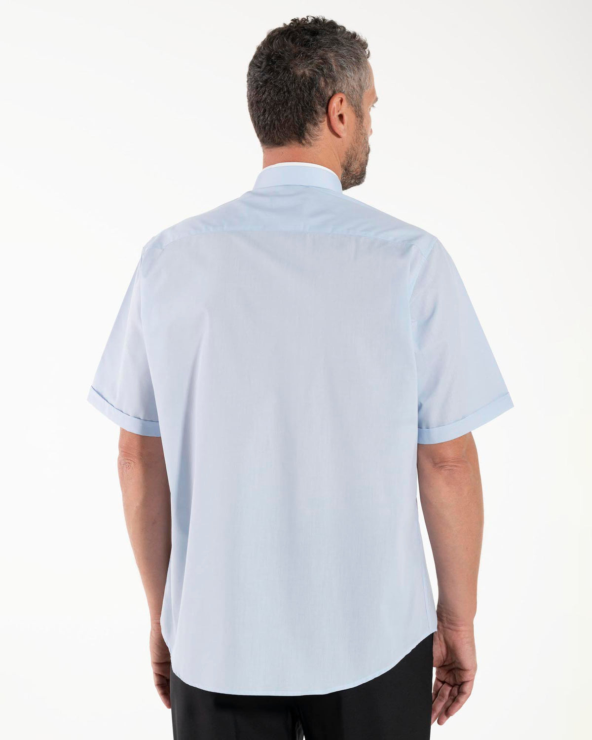 Camicia Polycotton - Celeste - Romano - Manica Corta