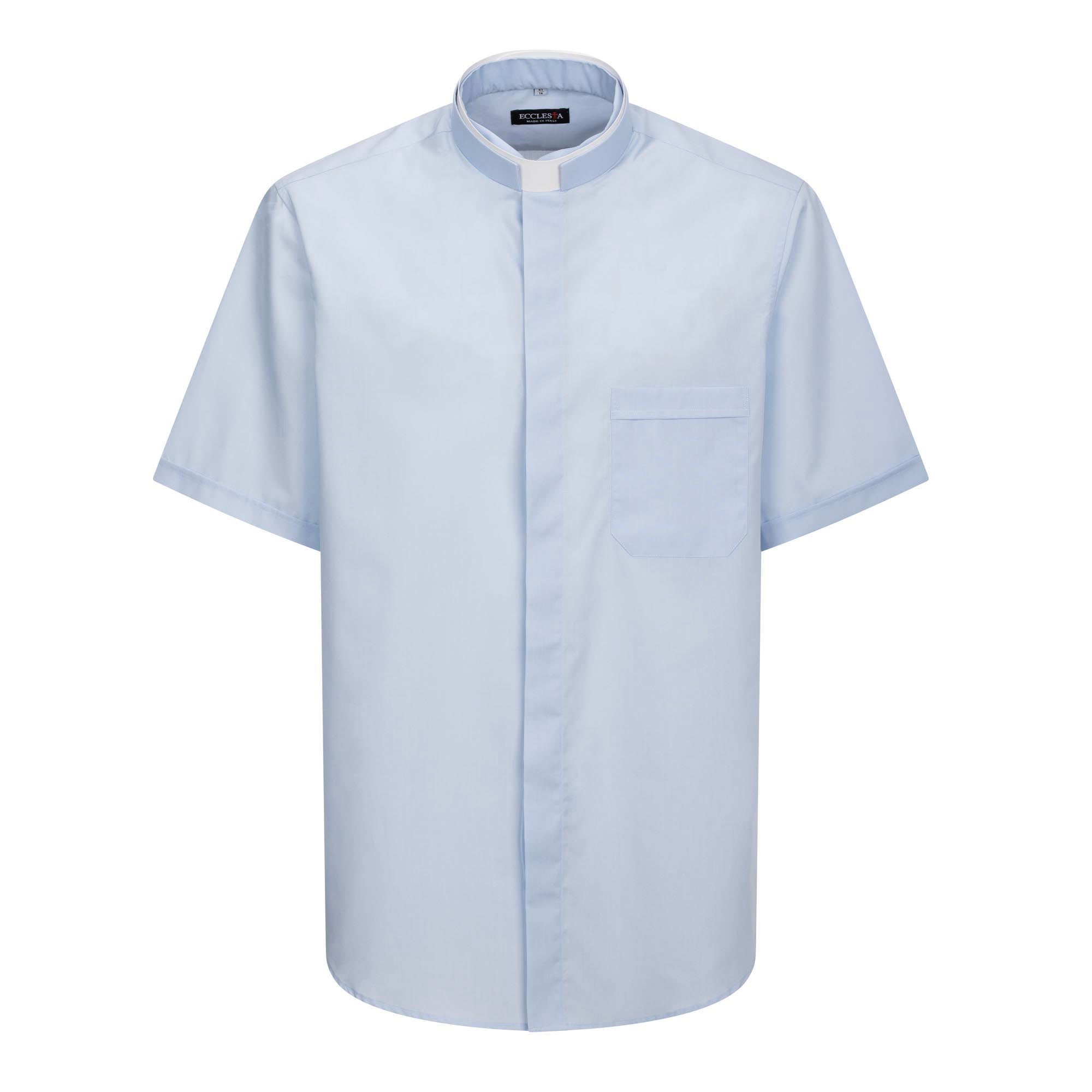 Camisa POLYCOTTON - Azul Claro - Romana - Manga Corta