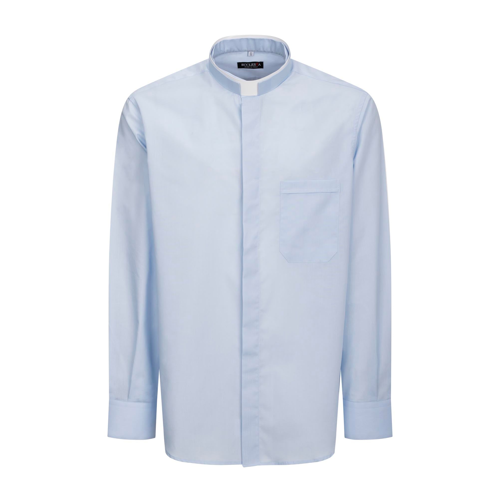 Camisa POLYCOTTON - Azul Claro - Romana - Manga Larga