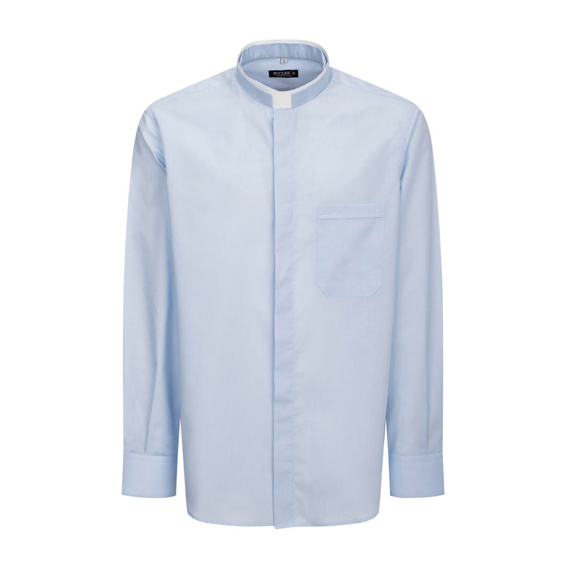 Camicia Polycotton - Celeste - Romano- Manica Lunga