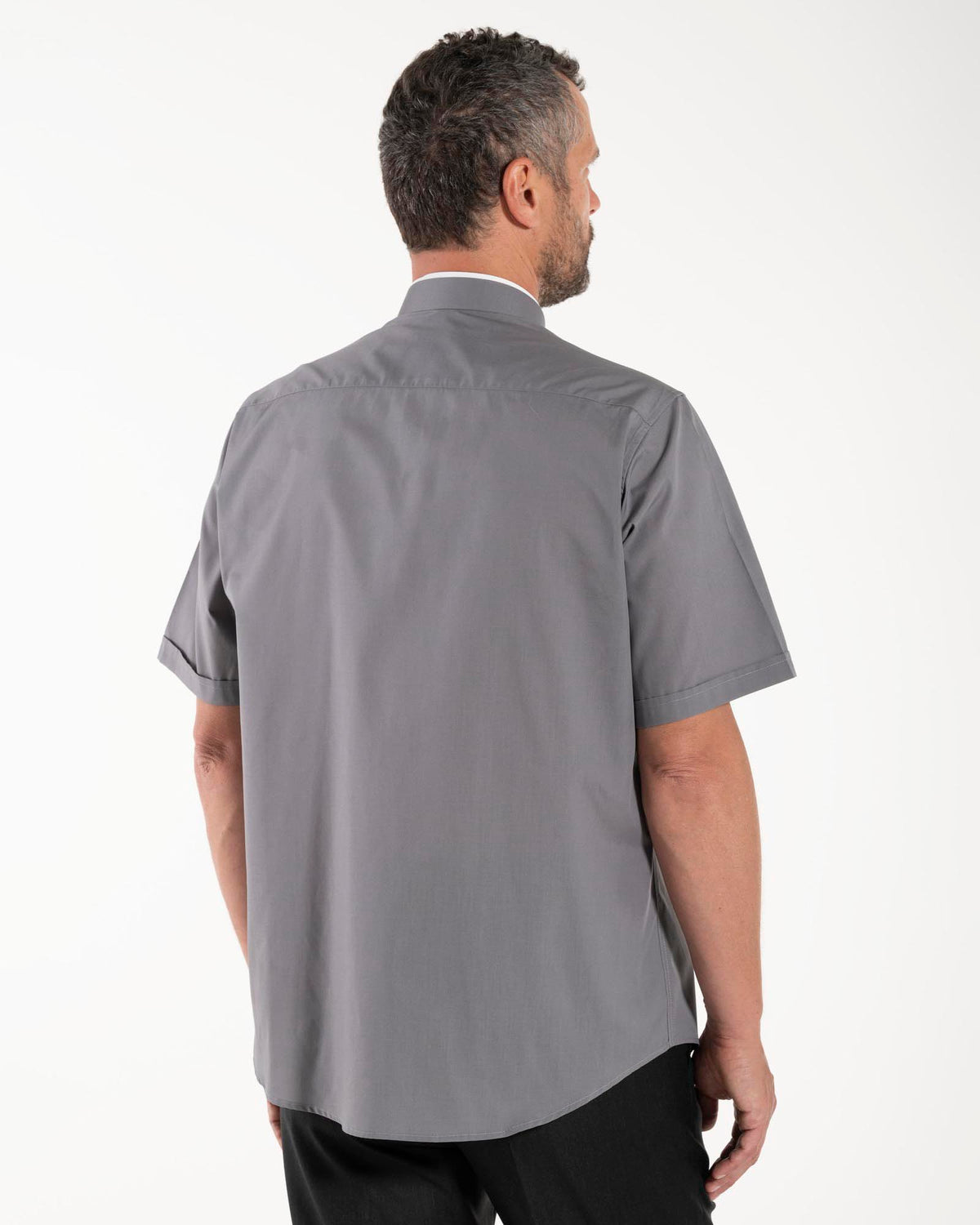 Camicia Polycotton - Antracite - Romano - Manica Corta