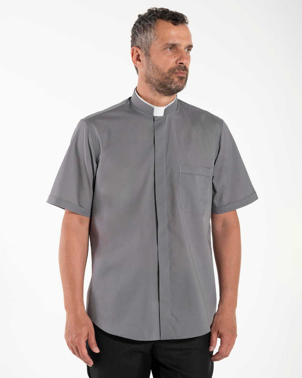 Camicia Polycotton - Antracite - Romano - Manica Corta