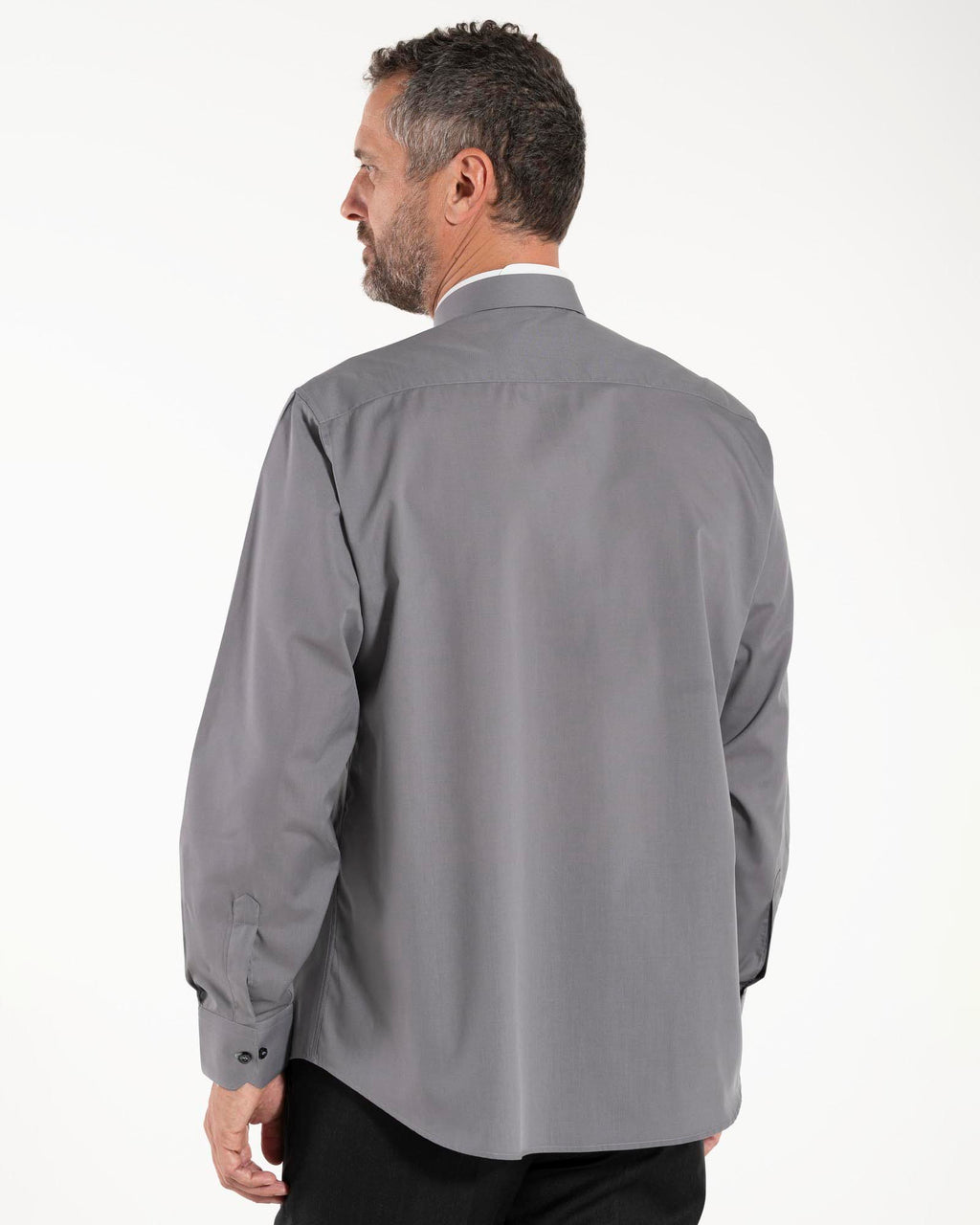 Polycotton Shirt - Anthracite - Roman - Long Sleeve