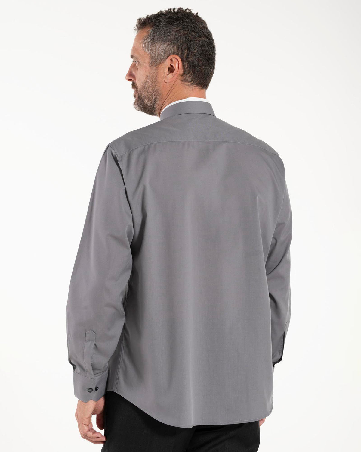 Camicia Polycotton - Antracite - Romano - Manica Lunga