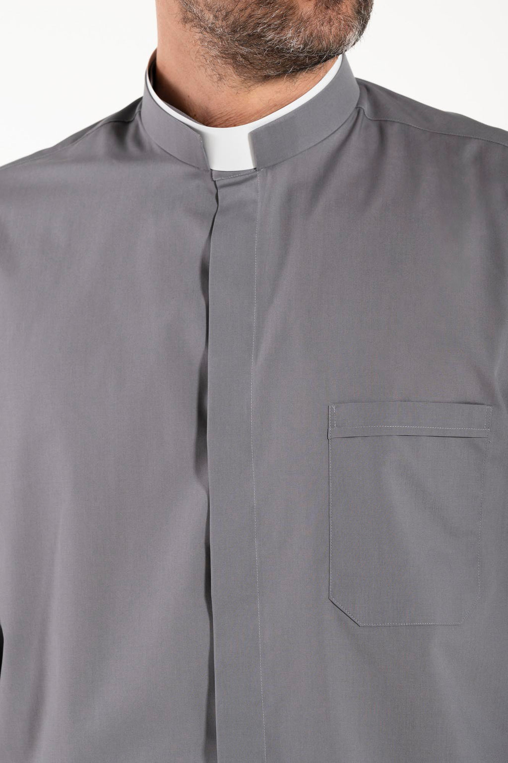 Camicia Polycotton - Antracite - Romano - Manica Lunga