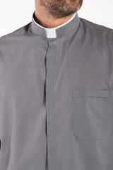 Camicia Polycotton - Antracite - Romano - Manica Lunga