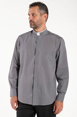 Camicia Polycotton - Antracite - Romano - Manica Lunga