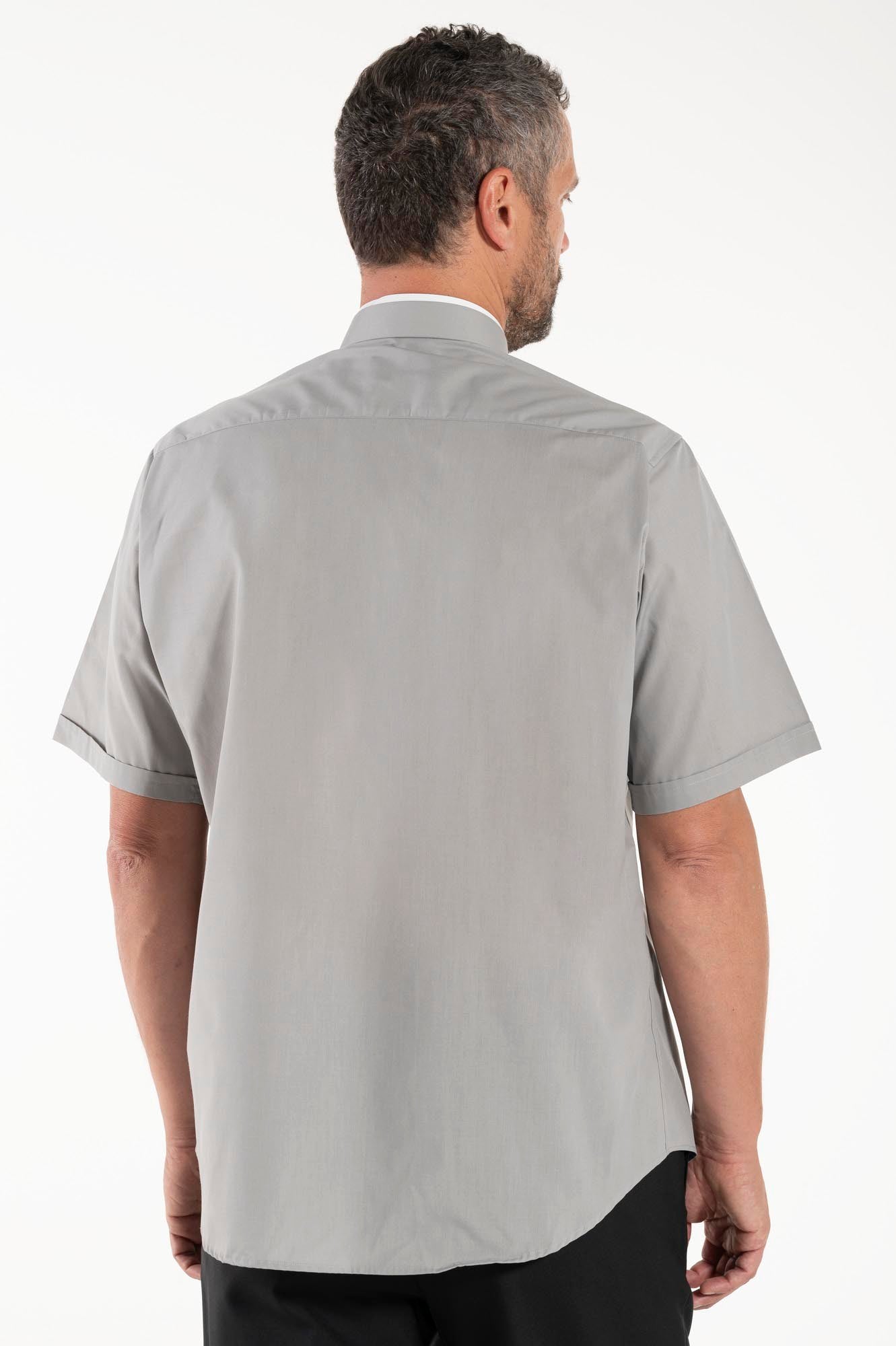 Camisa POLYCOTTON - Gris - Roman - Manga Corta