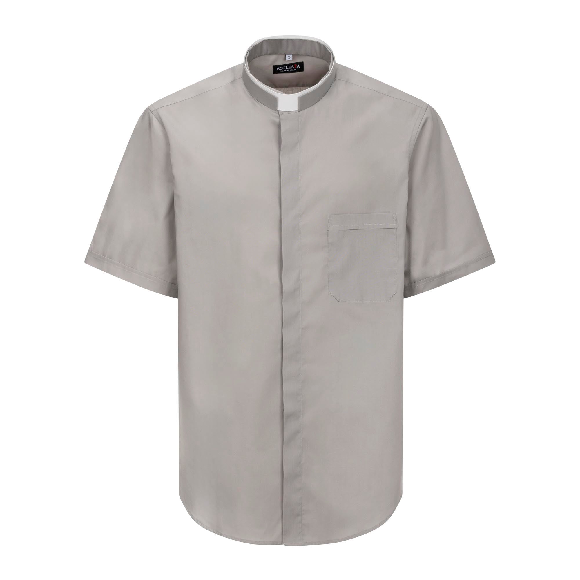 Camisa POLYCOTTON - Gris - Roman - Manga Corta