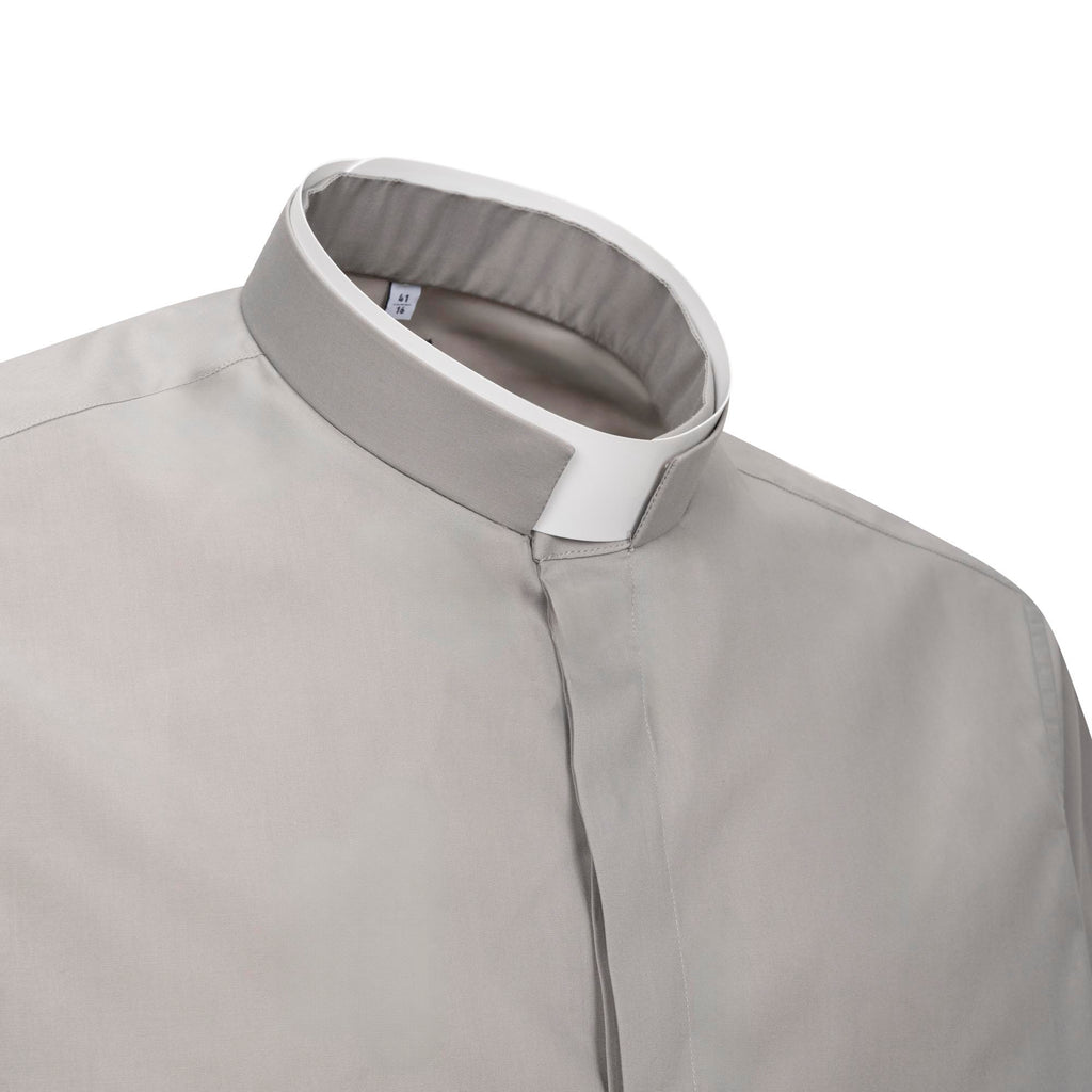 Camisa POLYCOTTON - Gris - Roman - Manga Corta