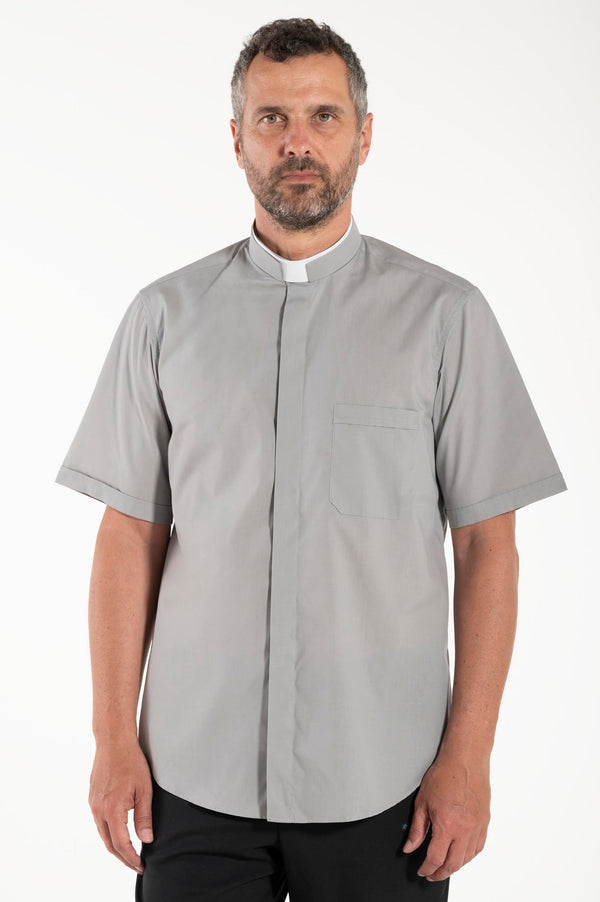 Camicia Polycotton - Grigio - Romano - Manica Corta