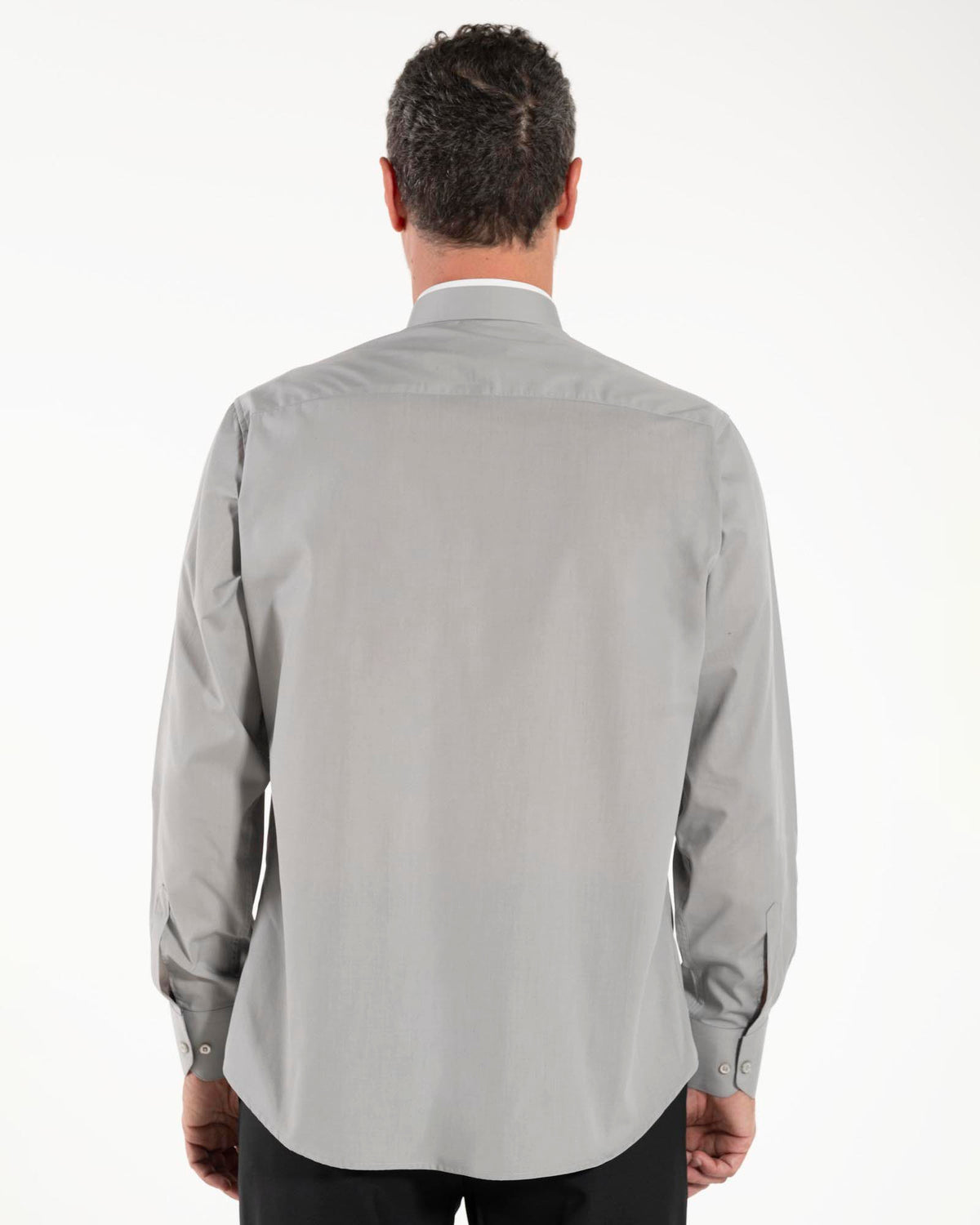 Camicia Polycotton - Grigio - Romano -  Manica Lunga