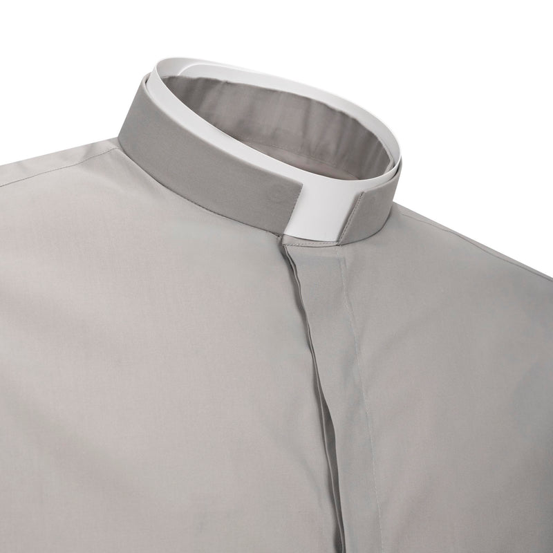 Camicia Polycotton - Grigio - Romano -  Manica Lunga