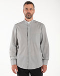 Polycotton Shirt - Grey - Roman - Long Sleeve