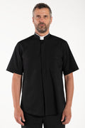 Camisa POLYCOTTON - Negro - Roman - Manga Corta