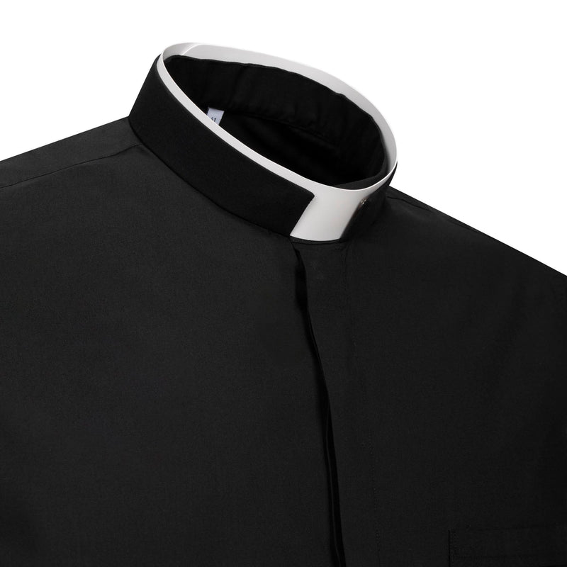 Camicia Polycotton - Nero - Romano - Manica Lunga