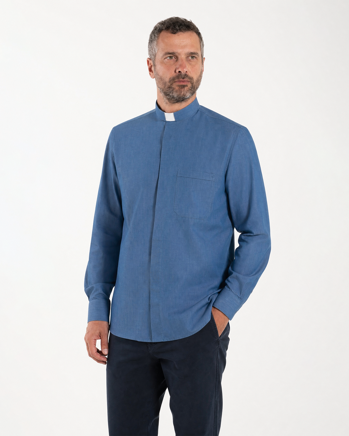 Chemise Nevada – Bleu – Clergy – Manches Longues