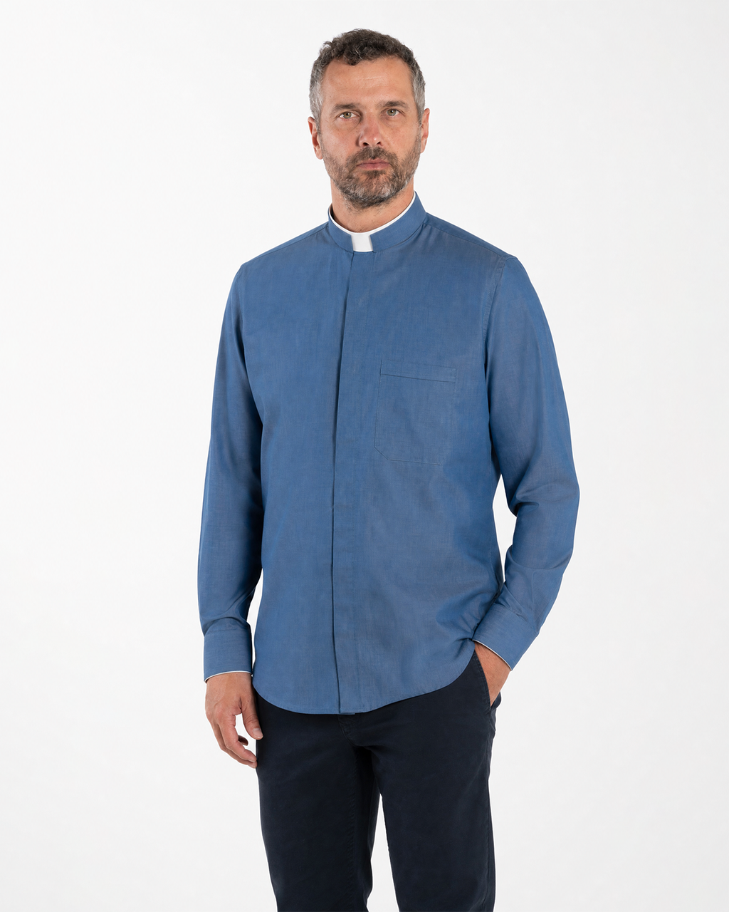 Chemise Nevada – Bleu – Romain – Manches Longues