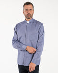 Chemise SANS REPASSAGE - Denim - Clergy - 100% Coton - Manches longues