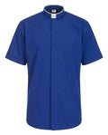 Camisa de polialgodón - Azul - Roman - Manga corta
