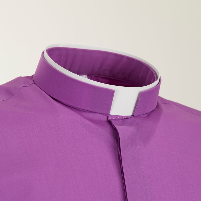 Camicia Polycotton - Viola - Romano - Manica Corta