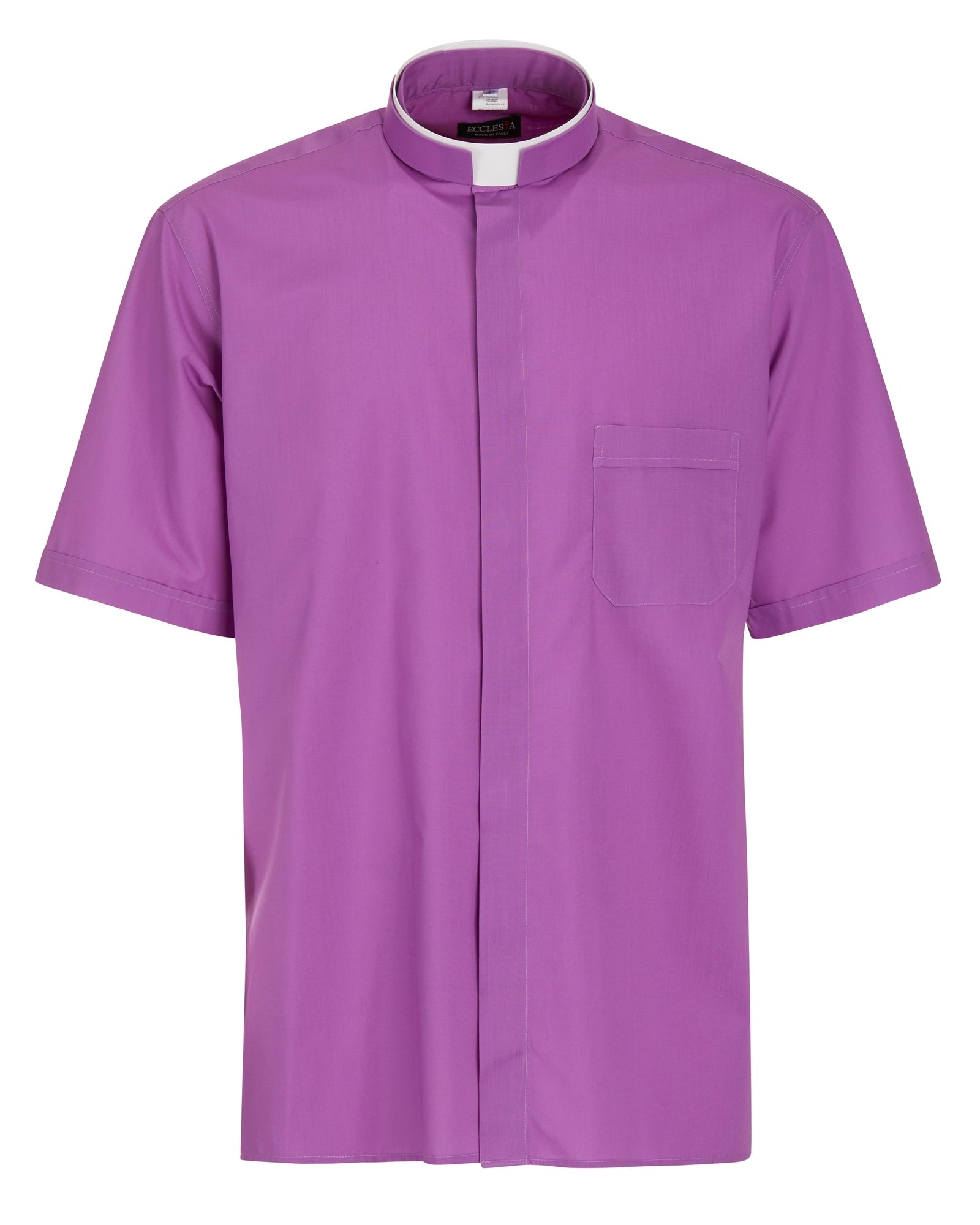 Camisa de polialgodón - Morada - Roman - Manga corta