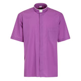 Camicia Polycotton - Viola - Romano - Manica Corta