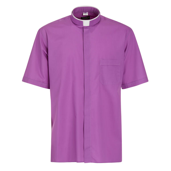 Camicia Polycotton - Viola - Romano - Manica Corta