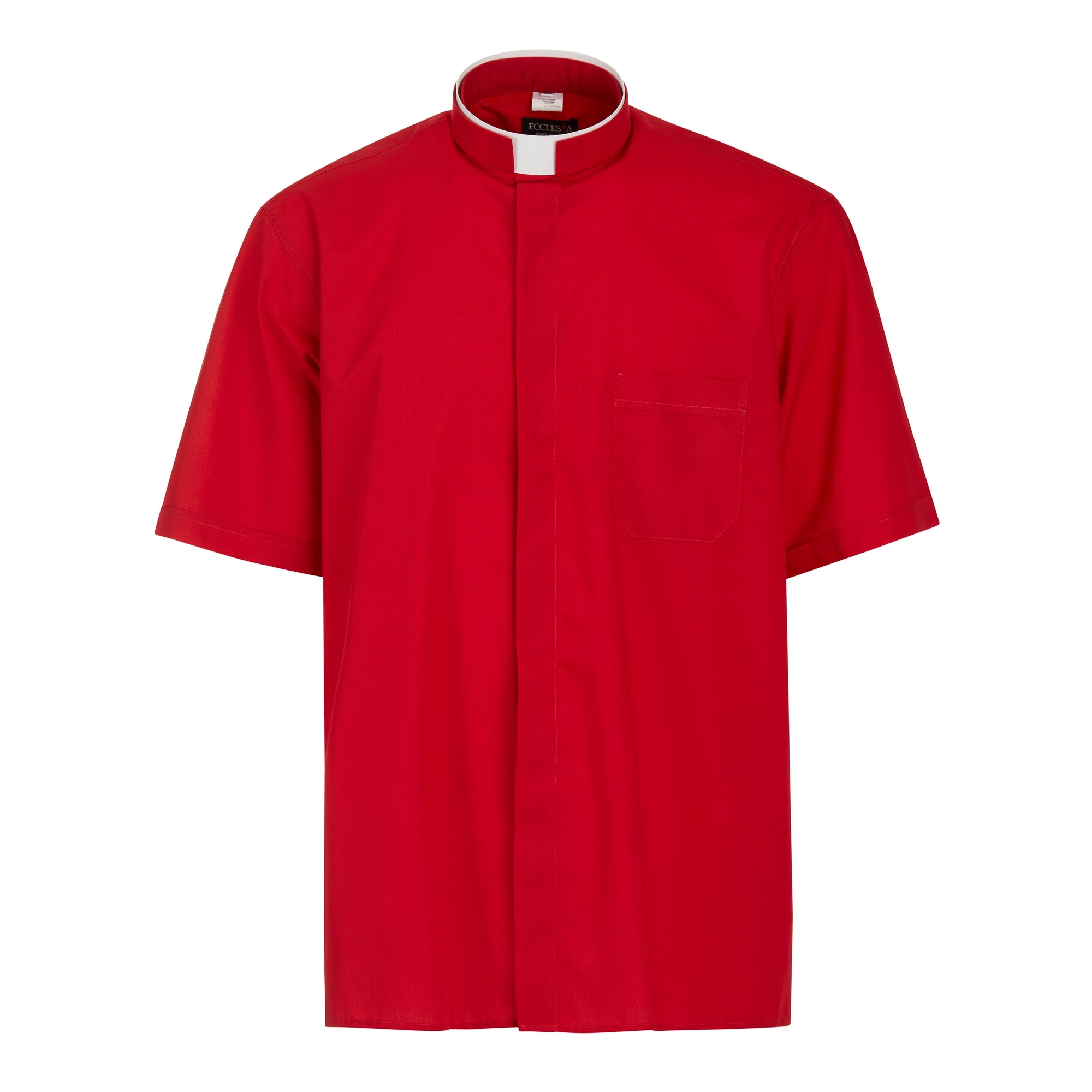 Camisa de polialgodón - Roja - Roman - Manga corta