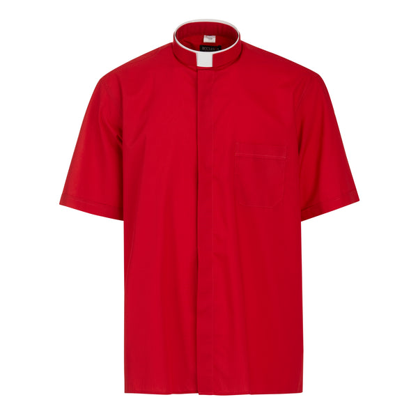 Camicia Polycotton - Rosso - Romano - Manica Corta